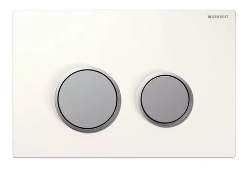 Кнопка смыва Geberit Sigma 20 белая с хромом матовым 115.778.KL.1