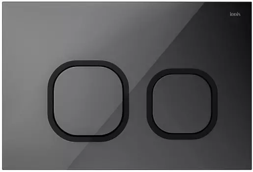 Кнопка смыва Iddis Uniglass UNG01GBi77 стекло, черная
