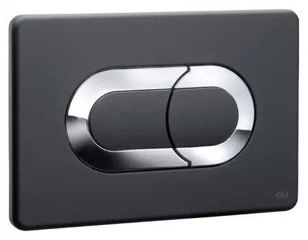 Кнопка смыва OLI Salina 640097 черный/хром, пневматическая
