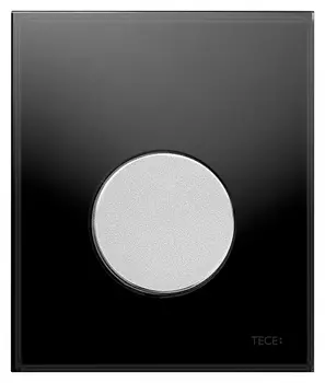 Кнопка смыва Tece Loop Urinal черное стекло, кнопка хром матовый 9242655