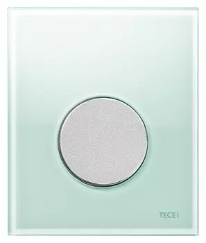 Кнопка смыва Tece Loop Urinal зеленое стекло, кнопка хром матовый 9242652
