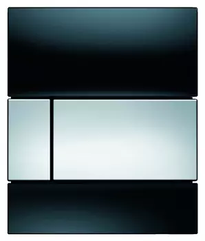 Кнопка смыва Tece Square Urinal черное стекло, кнопка хром 9242807