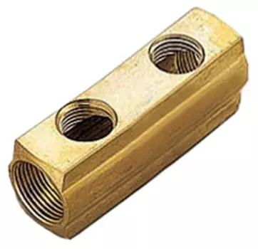 Коллектор Tiemme 1970011 1 х 1/2, латунный, 2 выхода