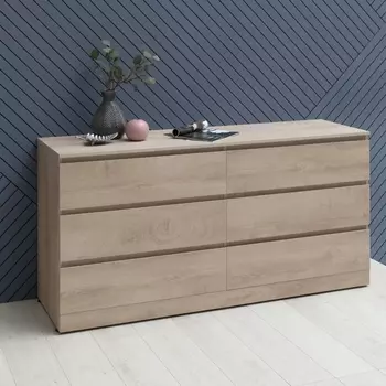 Комод Aquanet Сканди 160 дуб эдгрейн, 6 ящиков 302547