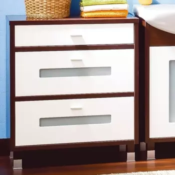 Комод Бриклаер Бали 71 венге, белый глянец 4627125411878