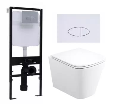 Комплект 3 в 1 инсталляция Logan H1067-1170 297674 + Унитаз подвесной Enio Binario Tornado EN4180237 + кнопка белая