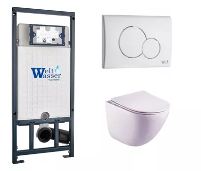 Комплект 3 в 1 инсталляция WeltWasser WW Marberg 507 + Унитаз подвесной Esbano Lotus ESUPLOTUW с кнопкой белой RD 10000005949 + ESUPLOTUW + 10000010236