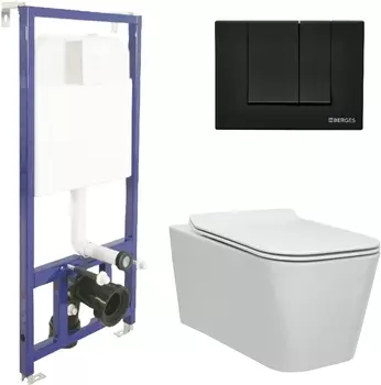 Комплект Berges Wasserhaus Novum 043230 кнопка чёрная /043230