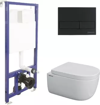 Комплект Berges Wasserhaus Novum 043232 кнопка чёрная /043232