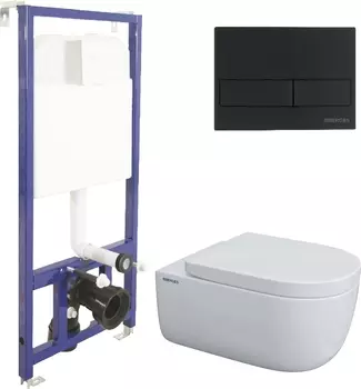 Комплект Berges Wasserhaus Novum 043234 кнопка чёрная /043234