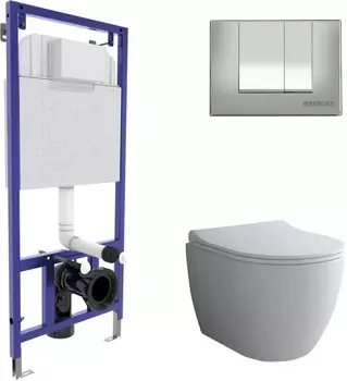 Комплект Berges Wasserhaus Novum 043267 кнопка хром глянцевый /043267