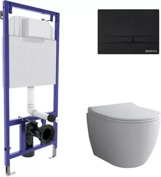 Комплект Berges Wasserhaus Novum 043273 кнопка черная /043273