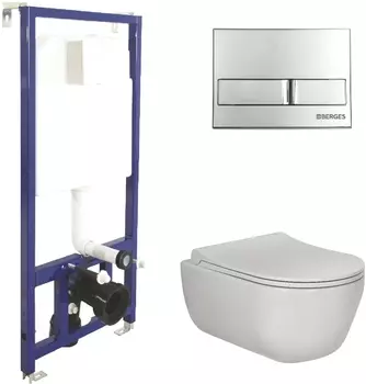 Комплект Berges Wasserhaus Novum 047213 кнопка хром /047213