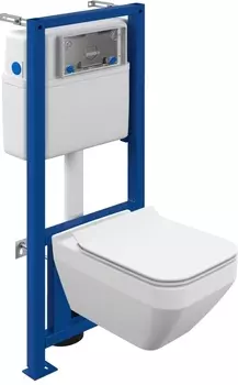 Комплект Cersanit Crea square CO DPL EO slim + инсталляция link pro /63997