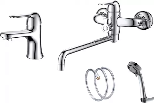 Комплект для ванной D&K DA1340005SET 3 в 1 два смесителя + душевой гарнитур