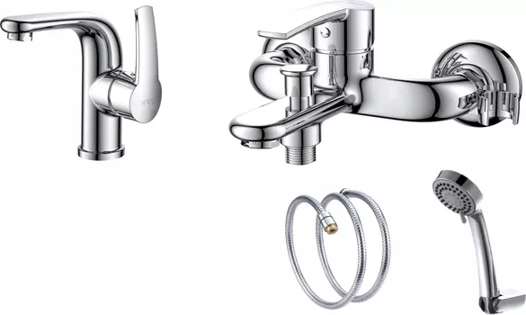 Комплект для ванной D&K DA1360001SET 3 в 1 два смесителя + душевой гарнитур