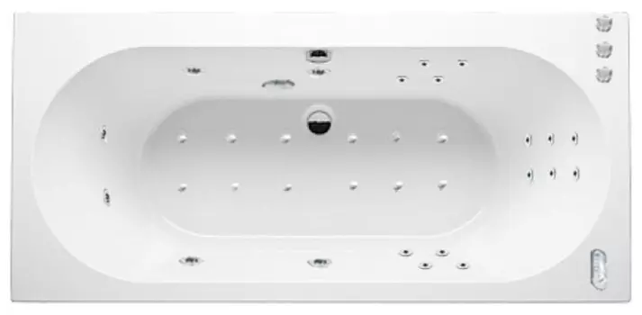 Комплект гидромассаж + аэромассаж Riho Carolina Yan Pool W-pool HM AM mix золото/хром