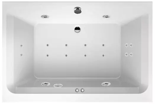 Комплект гидромассаж + аэромассаж Riho Castello Yan Pool Optima HM AM с пневмоуправлением, хром