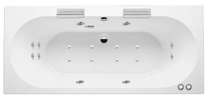 Комплект гидромассаж + аэромассаж Riho Daytona Yan Pool Optima HM AM с пневмоуправлением, хром