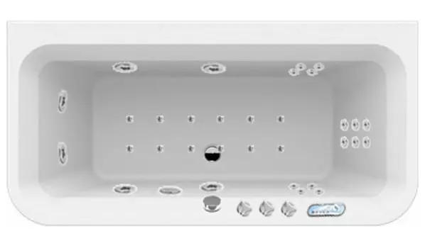 Комплект гидромассаж + аэромассаж Riho Dimaro Yan Pool W-pool HM AM хром