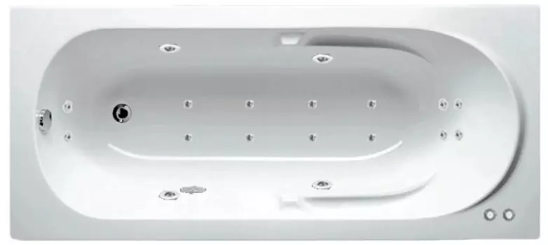 Комплект гидромассаж + аэромассаж Riho Future Yan Pool Optima HM AM с пневмоуправлением, хром