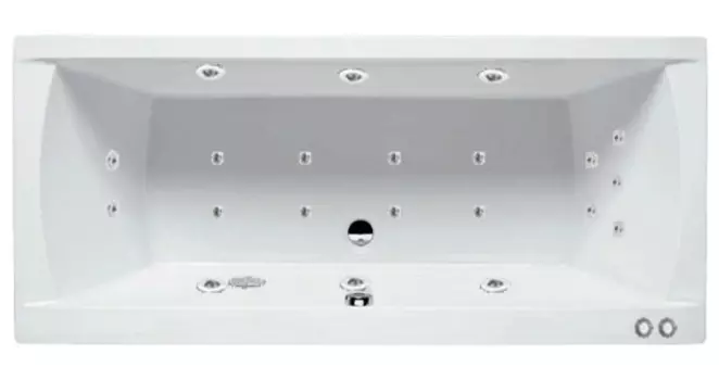 Комплект гидромассаж + аэромассаж Riho Julia Yan Pool Master HM AM mix с пневмоуправлением, золото/хром