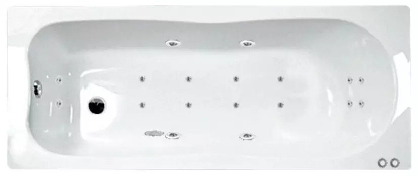 Комплект гидромассаж + аэромассаж Riho Klassik Yan Pool Optima HM AM с пневмоуправлением, бронза