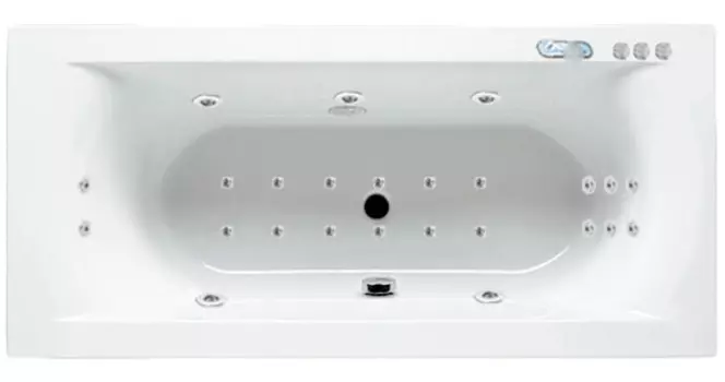 Комплект гидромассаж + аэромассаж Riho Lima Yan Pool Ideal HM AM хром/плоская форсунка