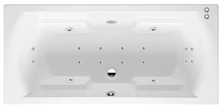 Комплект гидромассаж + аэромассаж Riho Livorno Yan Pool Optima HM AM с пневмоуправлением, золото