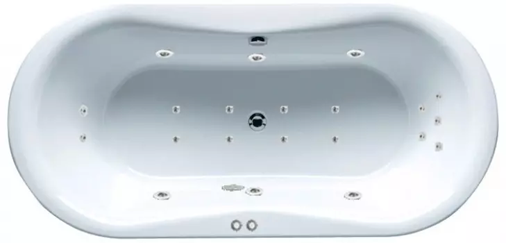 Комплект гидромассаж + аэромассаж Riho Lugano Yan Pool Master HM AM с пневмоуправлением, хром/плоская форсунка