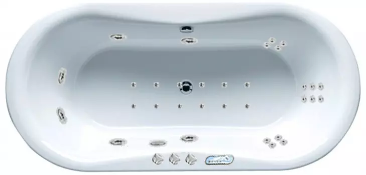 Комплект гидромассаж + аэромассаж Riho Lugano Yan Pool W-pool HM AM хром
