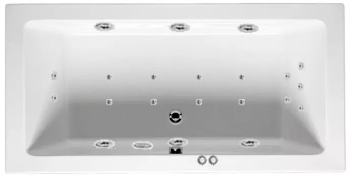 Комплект гидромассаж + аэромассаж Riho Lusso Yan Pool Master HM AM с пневмоуправлением, бронза