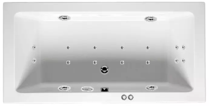 Комплект гидромассаж + аэромассаж Riho Lusso Yan Pool Optima HM AM с пневмоуправлением, хром