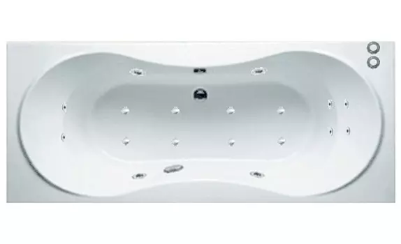 Комплект гидромассаж + аэромассаж Riho Pegas Yan Pool Optima HM AM с пневмоуправлением, хром/плоская форсунка