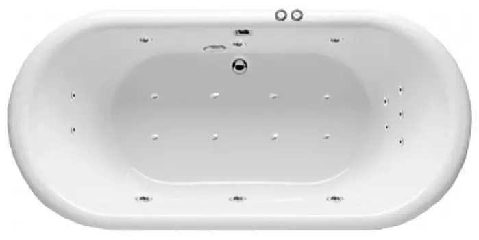 Комплект гидромассаж + аэромассаж Riho Seth Yan Pool Master HM AM с пневмоуправлением, хром/плоская форсунка