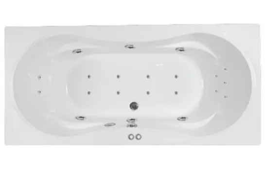 Комплект гидромассаж + аэромассаж Riho Supreme Yan Pool Master HM AM с пневмоуправлением, хром/плоская форсунка