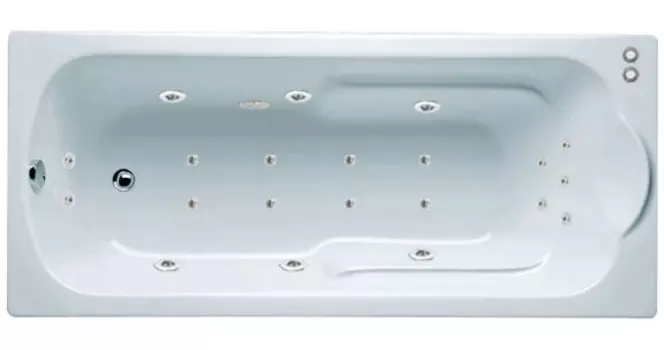 Комплект гидромассаж + аэромассаж Riho Virgo Yan Pool Master HM AM с пневмоуправлением, хром/плоская форсунка