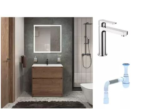 Комплект: Мебель для ванной BelBagno Kraft + Смеситель Lemark plus Grace LM1537C для раковины, хром + Сифон АниПласт 533345 + SNPLM1537C + C2015xrv