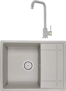 Комплект Мойка кухонная Granula GR-6501 базальт + Смеситель ST-4033 ST-4033 базальт