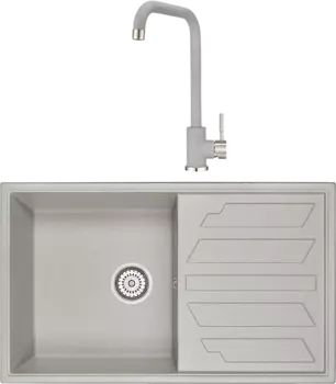 Комплект Мойка кухонная Granula GR-8601 базальт + Смеситель ST-4033 ST-4033 базальт