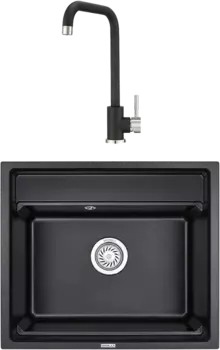 Комплект Мойка кухонная Granula Kitchen Space + Смеситель ST-4033 ST-4033 черный
