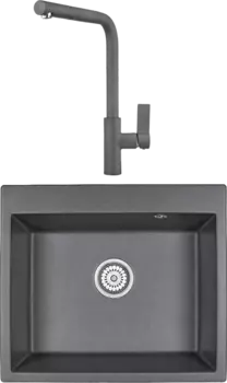 Комплект Мойка кухонная Granula + Смеситель GR-2502 графит