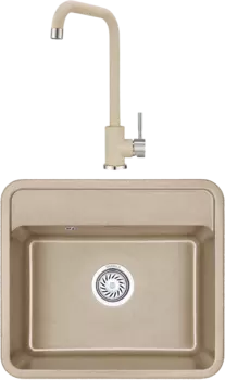 Комплект Мойка кухонная Granula Standart + Смеситель ST-4033 ST-4033 бежевый