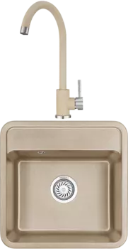 Комплект Мойка кухонная Granula Standart + Смеситель ST-4031 ST-4031 бежевый