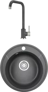 Комплект Мойка кухонная Granula Standart ST-4802 графит + Смеситель ST-4033 ST-4033 графит