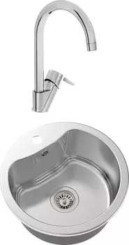 Комплект Мойка кухонная Oulin OL-357 + Смеситель для кухни VitrA Win S A42578EXP