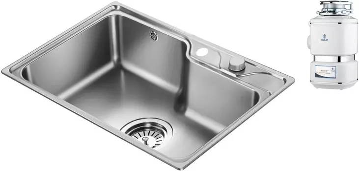 Комплект Мойка кухонная Oulin OL-CS210S + Измельчитель отходов Oulin OL-KDS553