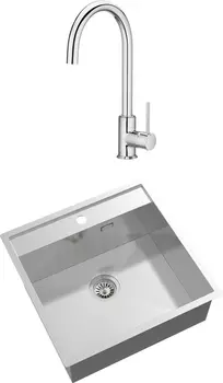 Комплект Мойка кухонная Oulin OL-F121X + Смеситель для кухни Roca Etna 5A7B09C00 хром