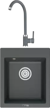 Комплект Мойка кухонная Point Динара 42 графит + Смеситель PN3101 графит