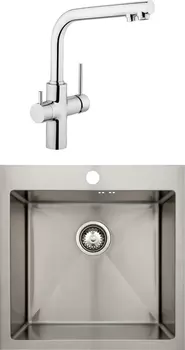 Комплект Мойка кухонная Seaman Eco Marino SMB-5151S + Смеситель VitrA Split A42144EXP